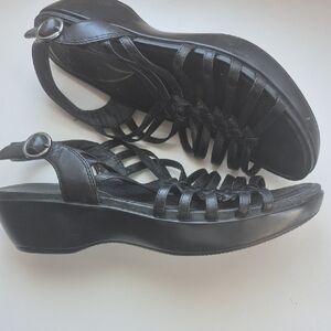 Dansko Black Sandals with Adjustable Straps